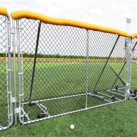 sheet metal baseball fence|movable baseball fence installation.